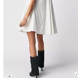 Free People Rocky Slouch Boots Pointed Toe Leather Black Size EU 39 US 8.5/9 NWB